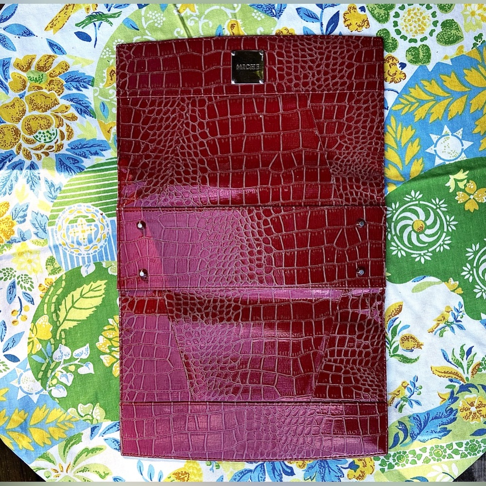 MICHE-Red Faux Crocodile Skin/Cover